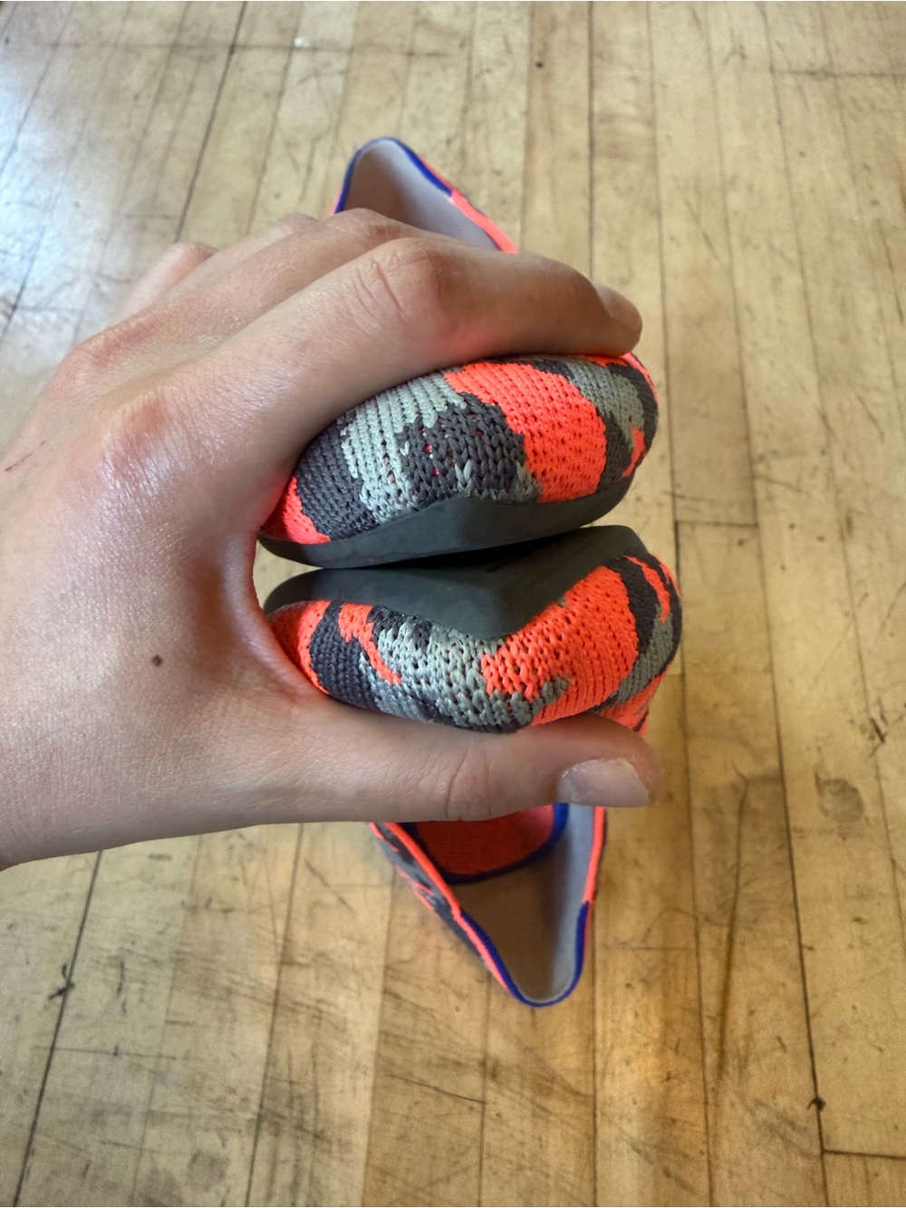 RARE ROTHY's Neon Camo The Point Flat Knit Shoe Limited Edition Retired US 10 - Picture 5 of 13